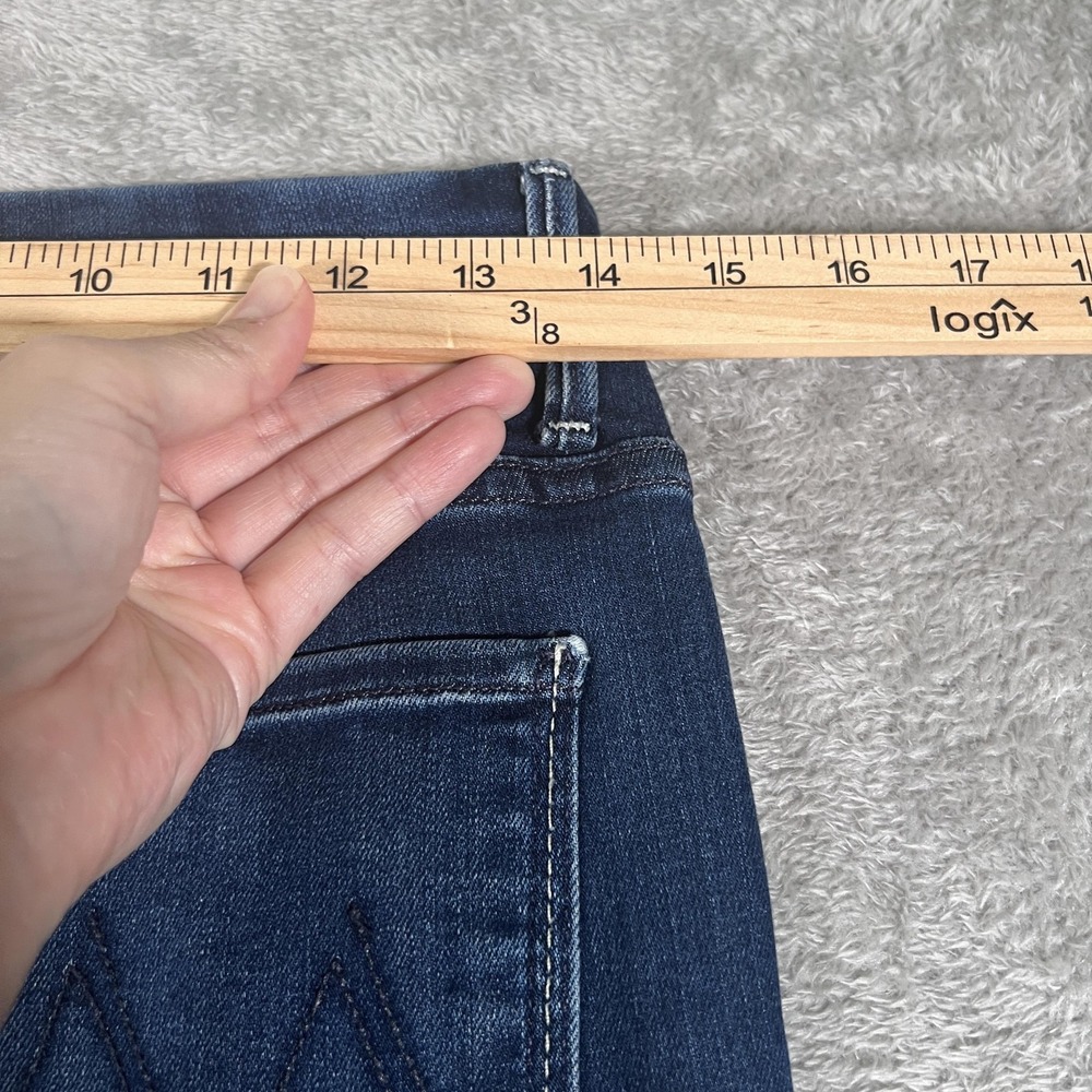Mother Jeans Womens 27 Blue Dark Wash Skinny Stretch Denim Mid Rise Classic - Picture 7 of 11